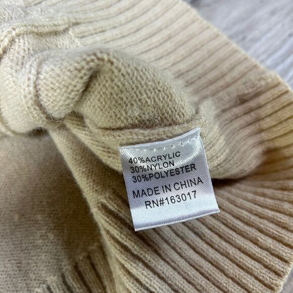 Princess Polly Sweater Vest Beige Cable Knit V-Neck Light Academia M/L - Picture 5 of 7